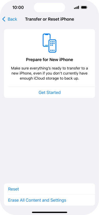 Press Reset. Press Reset.