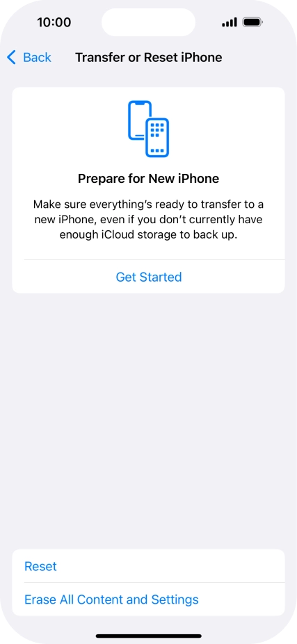 Press Reset. Press Reset.