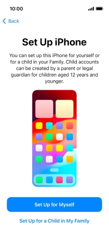 Press Set Up for Myself. Press Set Up for Myself.