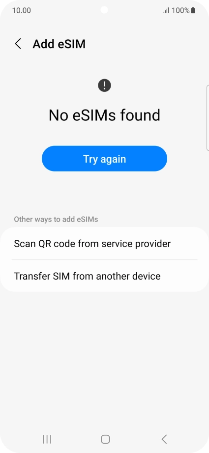 Press Scan QR code from service provider. Press Scan QR code from service provider.
