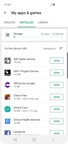 Press the required app. Press the required app.