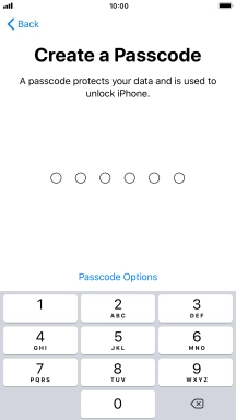 Press Passcode Options. Press Passcode Options.