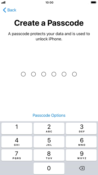 Press Passcode Options. Press Passcode Options.