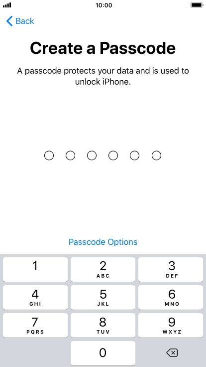 Press Passcode Options. Press Passcode Options.