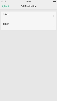 Press SIM1. Press SIM1.