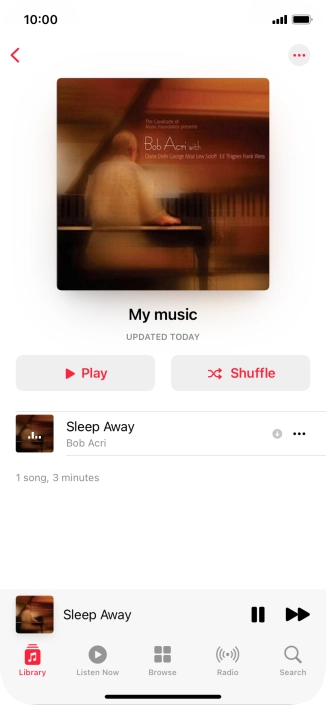 Press the song title. Press the song title.