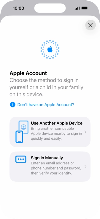Press Sign in Manually. Press Sign in Manually.