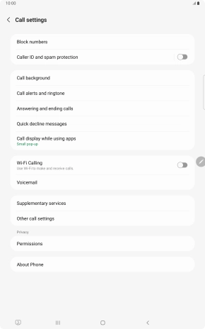 Press Supplementary services. Press Supplementary services.