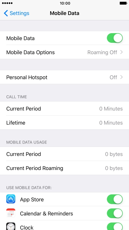 Press Mobile Data Options. Press Mobile Data Options.