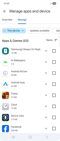 Press the required app. Press the required app.
