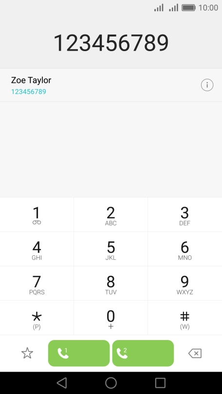 Key in the required number and press the call icon. Key in the required number and press the call icon.