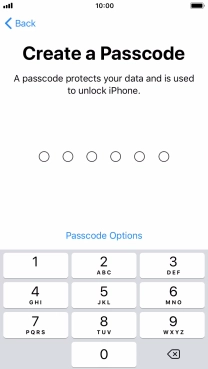 Press Passcode Options. Press Passcode Options.