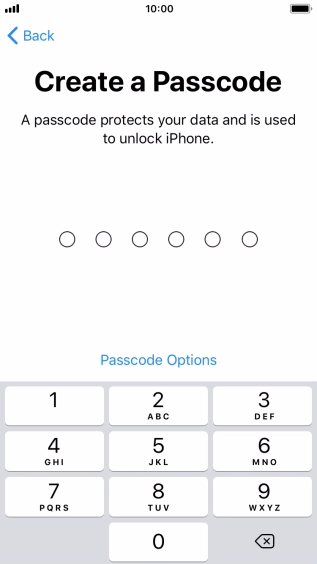 Press Passcode Options. Press Passcode Options.