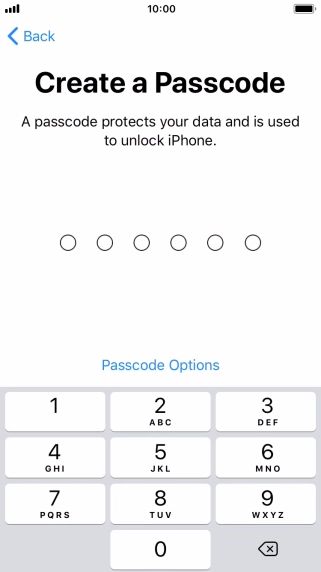 Press Passcode Options. Press Passcode Options.