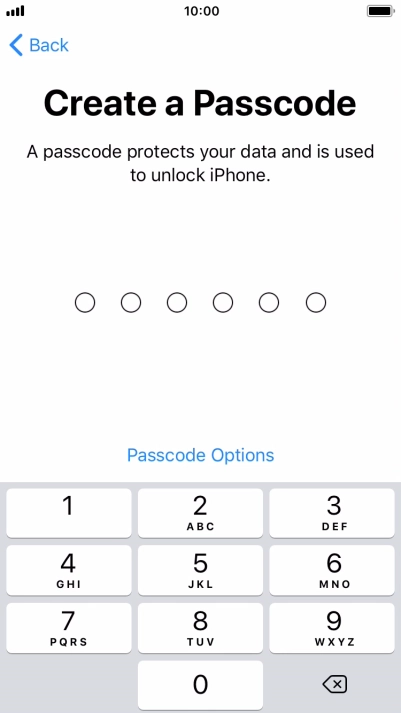 Press Passcode Options. Press Passcode Options.