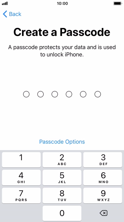 Press Passcode Options. Press Passcode Options.