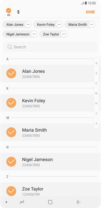 Press DONE. Press DONE.