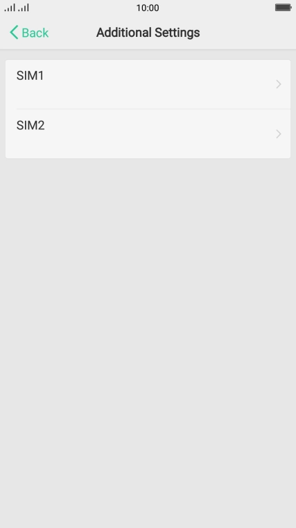 Press SIM1. Press SIM1.