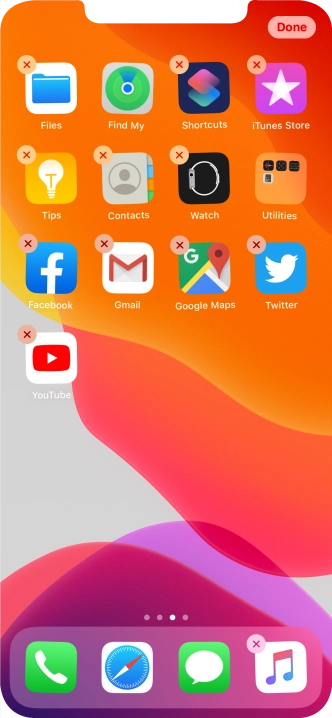 Press the delete icon next to the required app. Press the delete icon next to the required app.