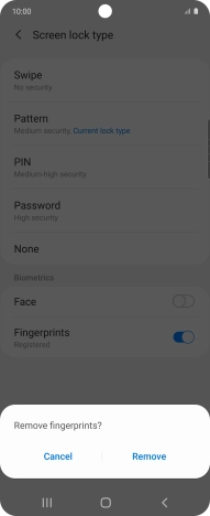 Press Remove. Press Remove.
