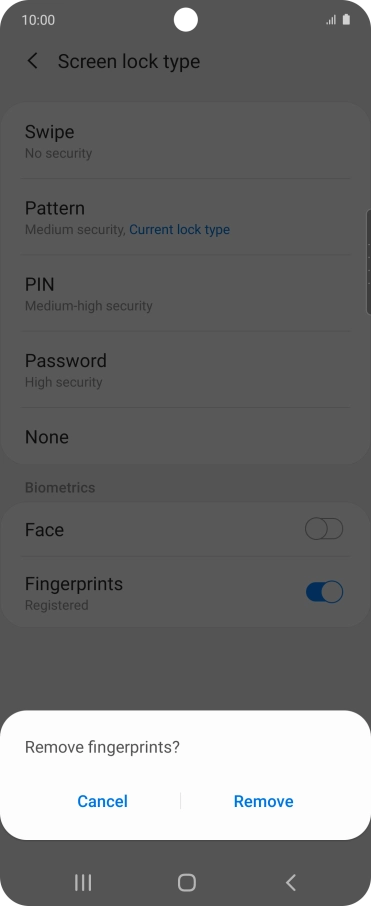 Press Remove. Press Remove.