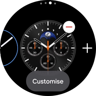 Press the required watch face. Press the required watch face.