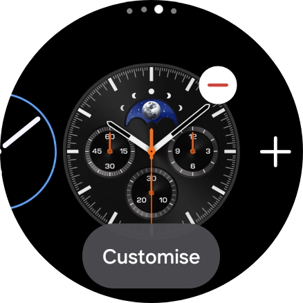 Press the required watch face. Press the required watch face.