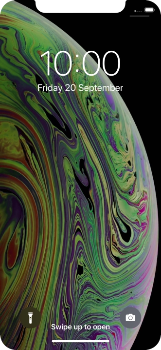 Slide your finger upwards starting from the bottom of the screen. Slide your finger upwards starting from the bottom of the screen.