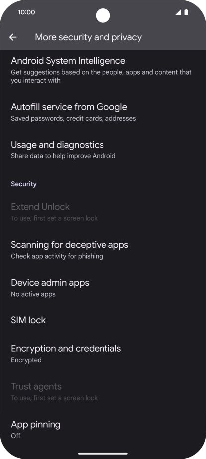 Press SIM lock. Press SIM lock.