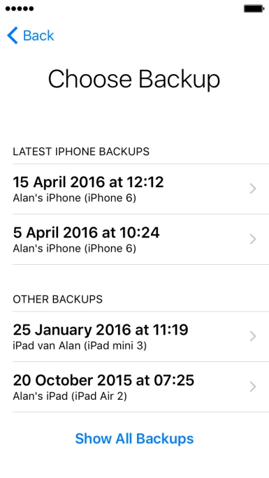 Press the required backup and your phone restores the contents of the selected backup. Follow the instructions on the screen to complete the activation. Press the required backup and your phone restores the contents of the selected backup. Follow the instructions on the screen to complete the activation.