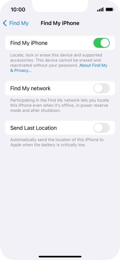 Press the indicator next to Press the indicator next to