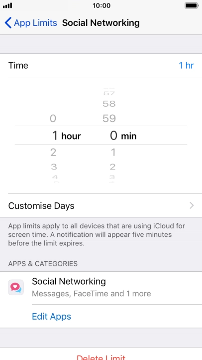 Press Customise Days. Press Customise Days.