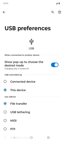 Press File transfer. Press File transfer.