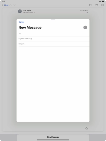 Press To: and key in the first letters of the recipient's name. Press To: and key in the first letters of the recipient's name.