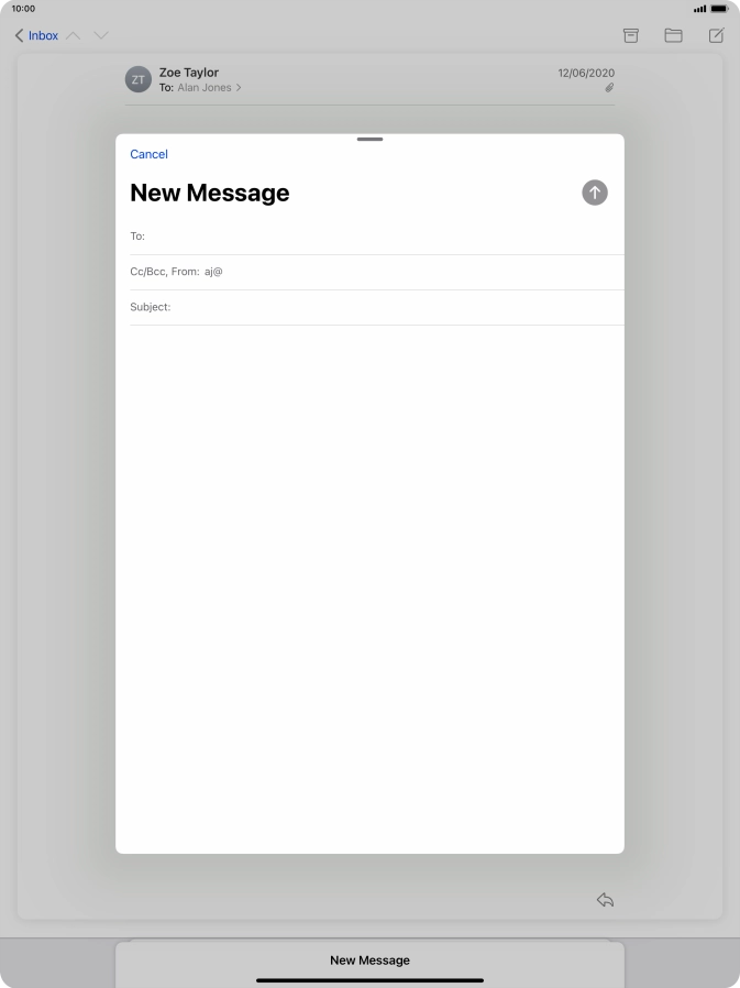 Press To: and key in the first letters of the recipient's name. Press To: and key in the first letters of the recipient's name.