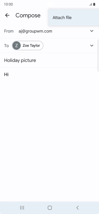 Press Attach file and go to the required folder. Press Attach file and go to the required folder.
