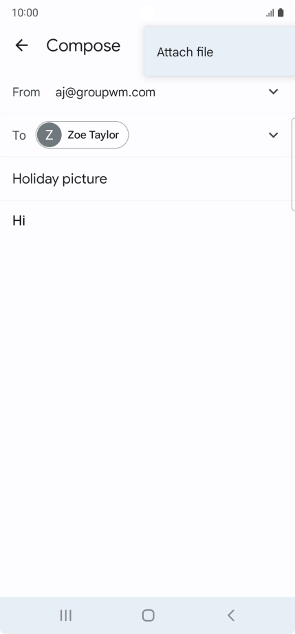 Press Attach file and go to the required folder. Press Attach file and go to the required folder.