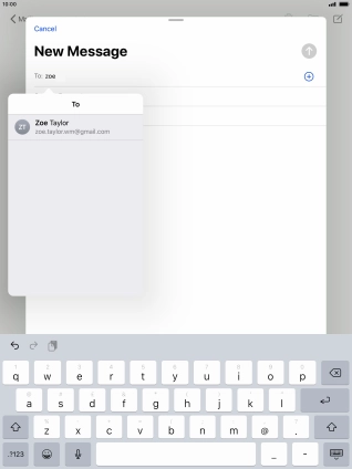 Press the required contact. Press the required contact.
