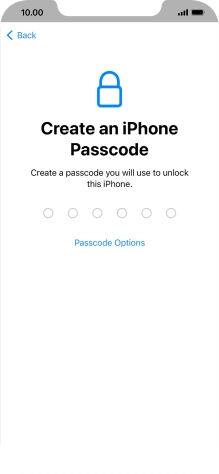 Press Passcode Options. Press Passcode Options.