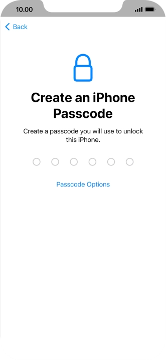 Press Passcode Options. Press Passcode Options.