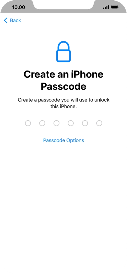 Press Passcode Options. Press Passcode Options.