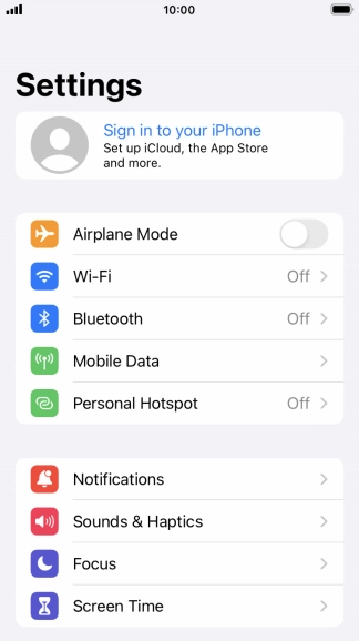 Press Sign in to your iPhone. Press Sign in to your iPhone.
