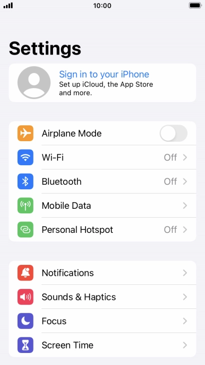 Press Sign in to your iPhone. Press Sign in to your iPhone.