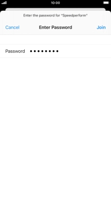 Key in the password for the Wi-Fi network and press Join. Key in the password for the Wi-Fi network and press Join.