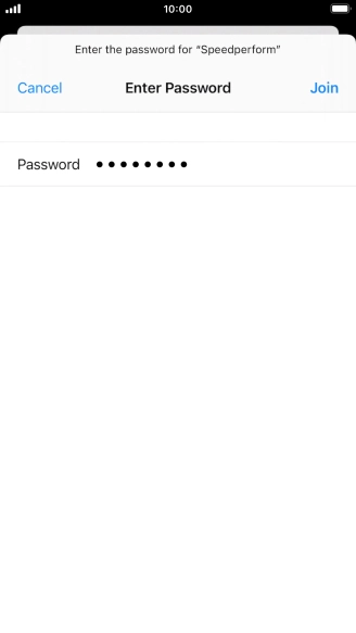 Key in the password for the Wi-Fi network and press Join. Key in the password for the Wi-Fi network and press Join.