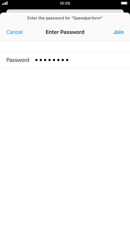 Key in the password for the Wi-Fi network and press Join. Key in the password for the Wi-Fi network and press Join.