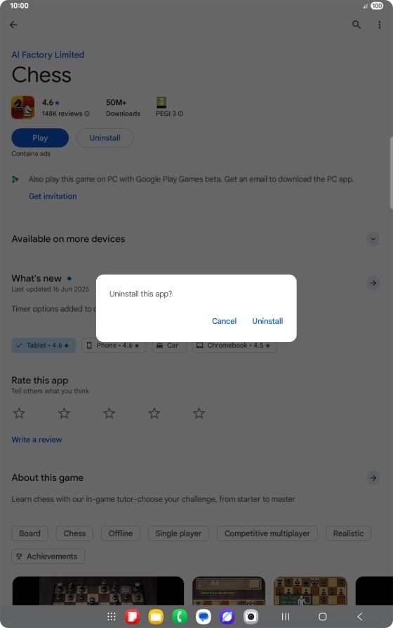 Press Uninstall. Press Uninstall.