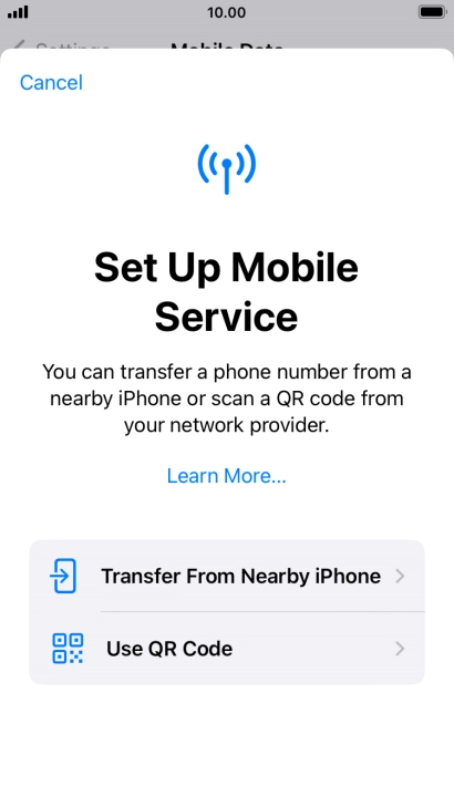 Press Use QR Code. Press Use QR Code.