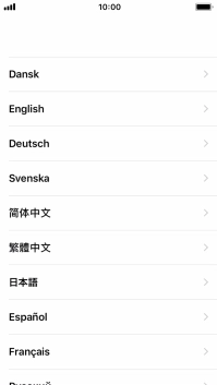 Press the required language. Press the required language.