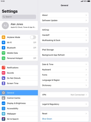 Press iPad Storage. Press iPad Storage.